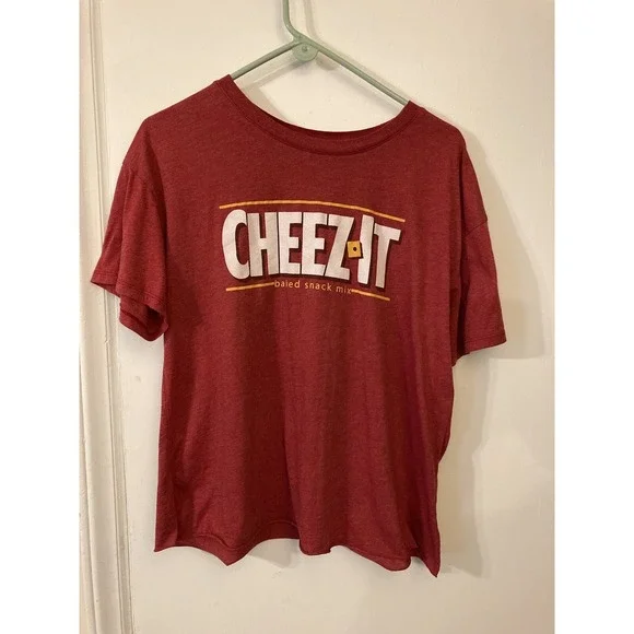 Cheez-It Snack Mix Red t-shirt Official Authentic Kelloggs Brand Clothing XL - Picture 1 of 4